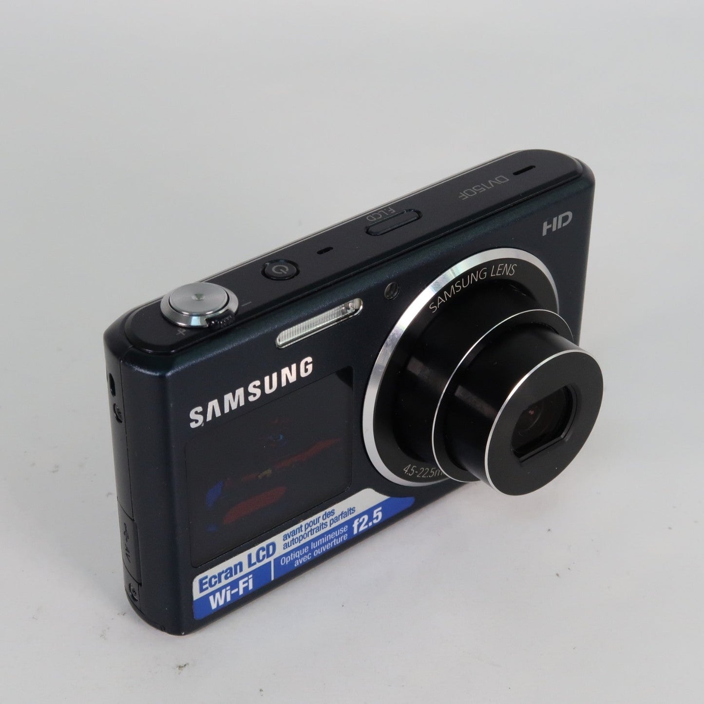 Samung DualView DV150F 16.2MP Digital Camera – Blue – Excellent