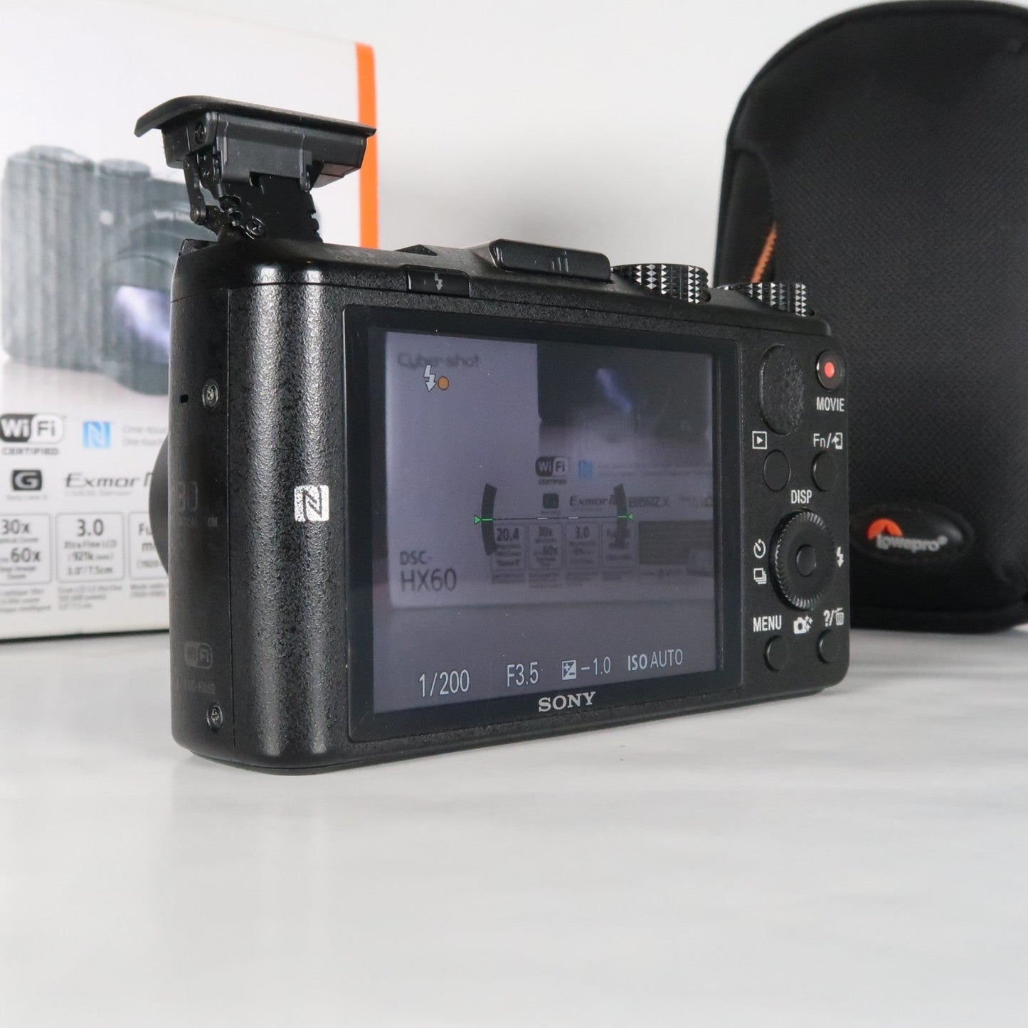 Soney CyberShot DSC-HX60V 20.4MP Digital Camera – Boxed, with Case & 32GB SD Card