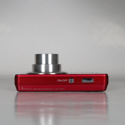 Soney Cybershot DSC-W560 14.1MP Digital Camera Red, Case – Excellent